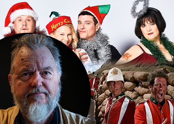 Collage of Welsh Filma nd TV programmes with Dr Daryl Perins inset